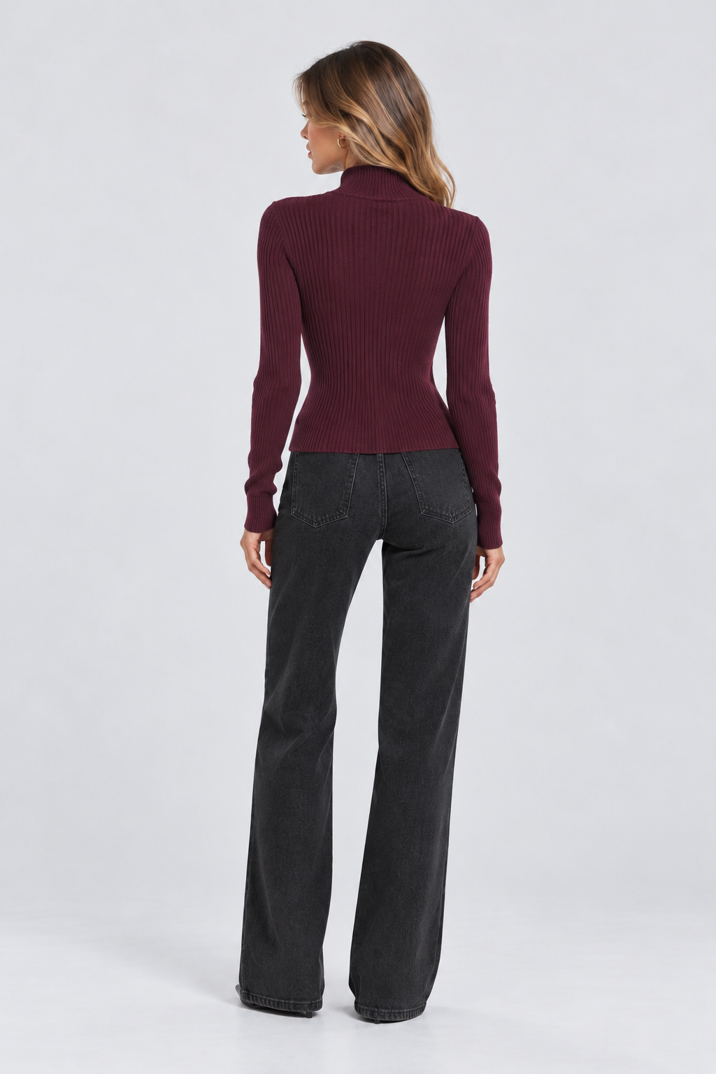 Amelia Ribbed Turtleneck Sweater