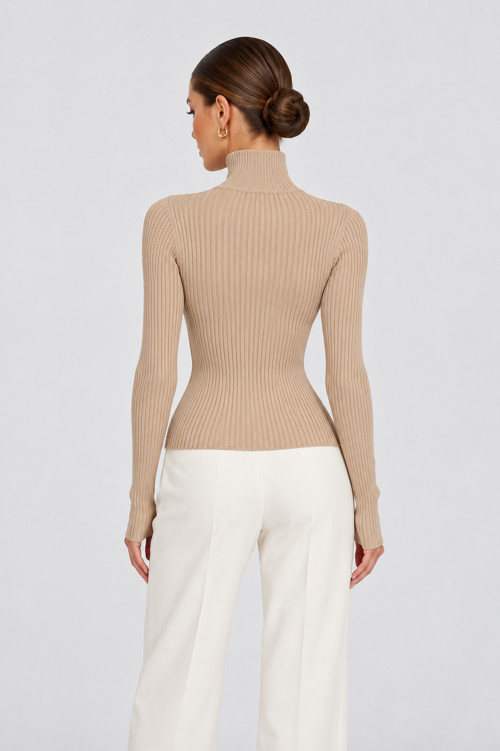 Sienna High-Neck Knit Sweater