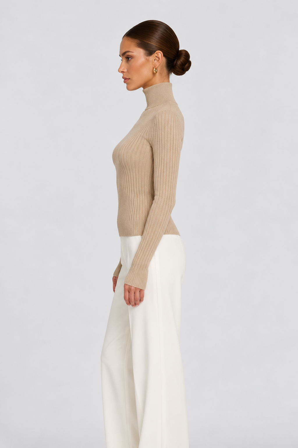 Sienna High-Neck Knit Sweater