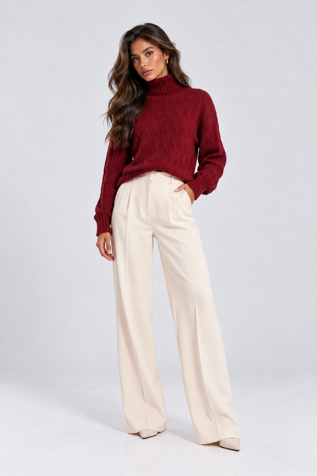 Emma Classic Cable-Knit Sweater