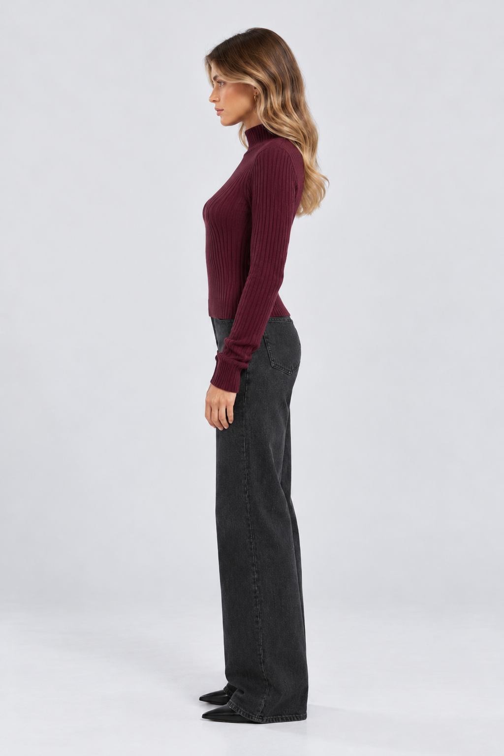 Amelia Ribbed Turtleneck Sweater